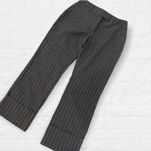 United Colors Of Benetton 100% Wool Pinstripe Wide Leg Pants